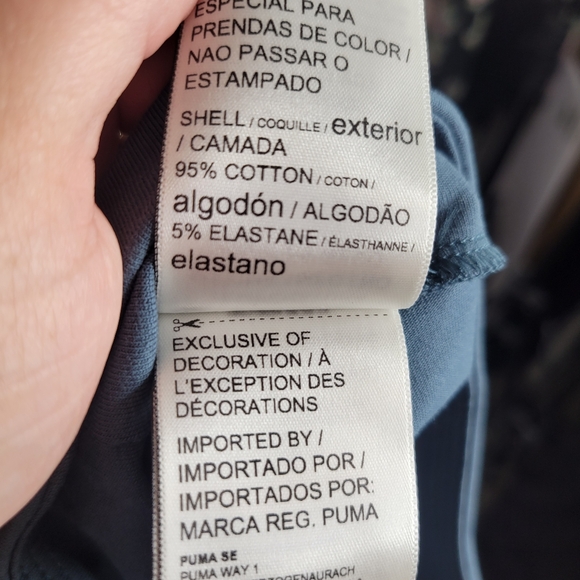 Puma Slate Blue Stretchy Wide Bootcut Yoga Pants - Picture 7 of 7